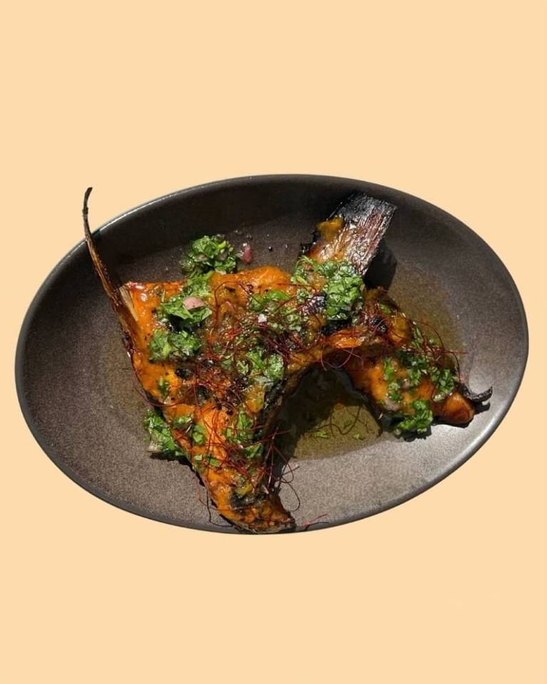 Chicken Inasal, Filipino dish at Boodle Fight